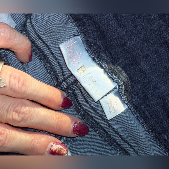 Belle by Kim Gravel Dark Blue Skinny Jeans - Picture 14 of 16